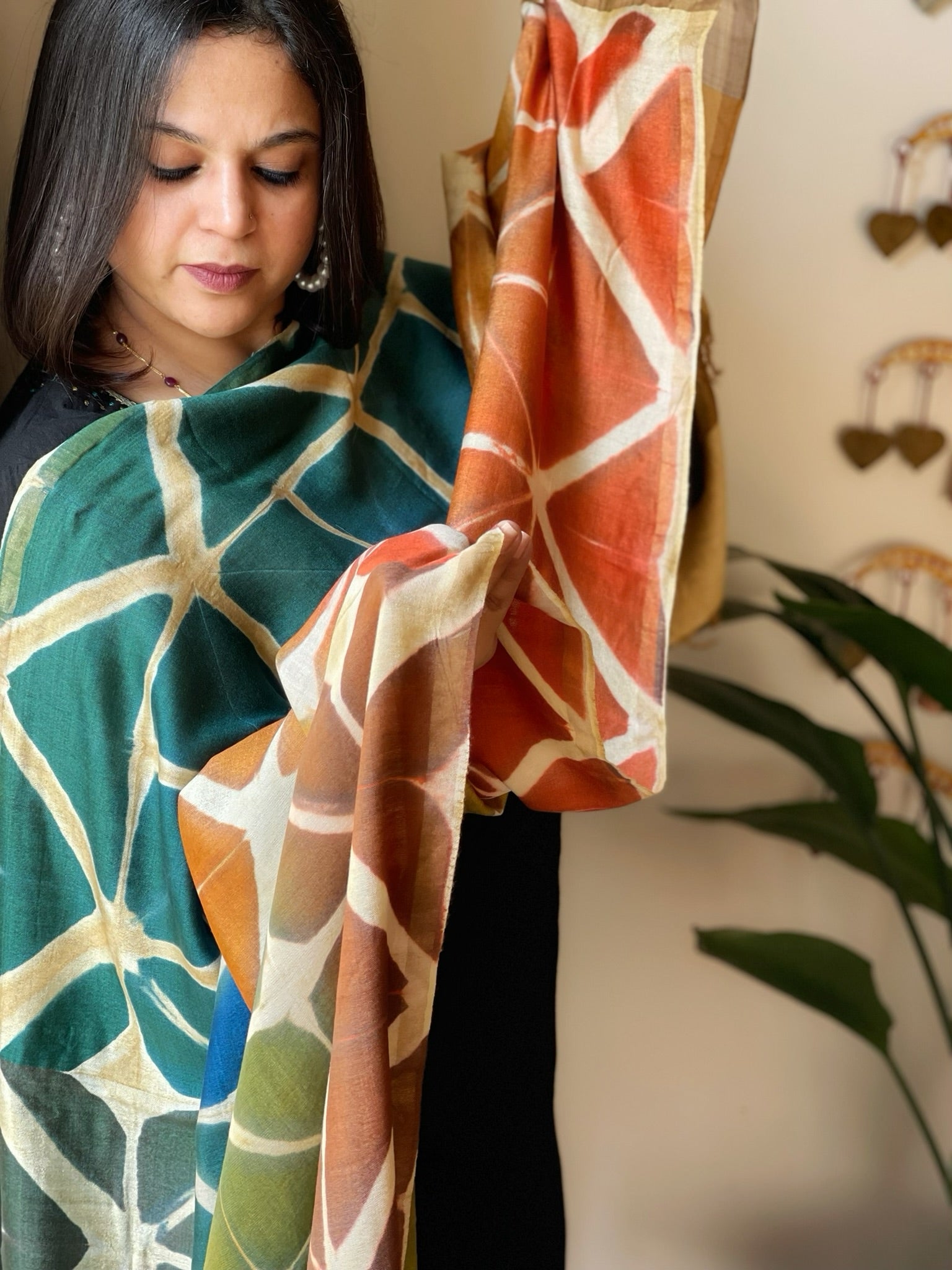 Cotton Silk Clamp Dyed Dupatta - Masakalee