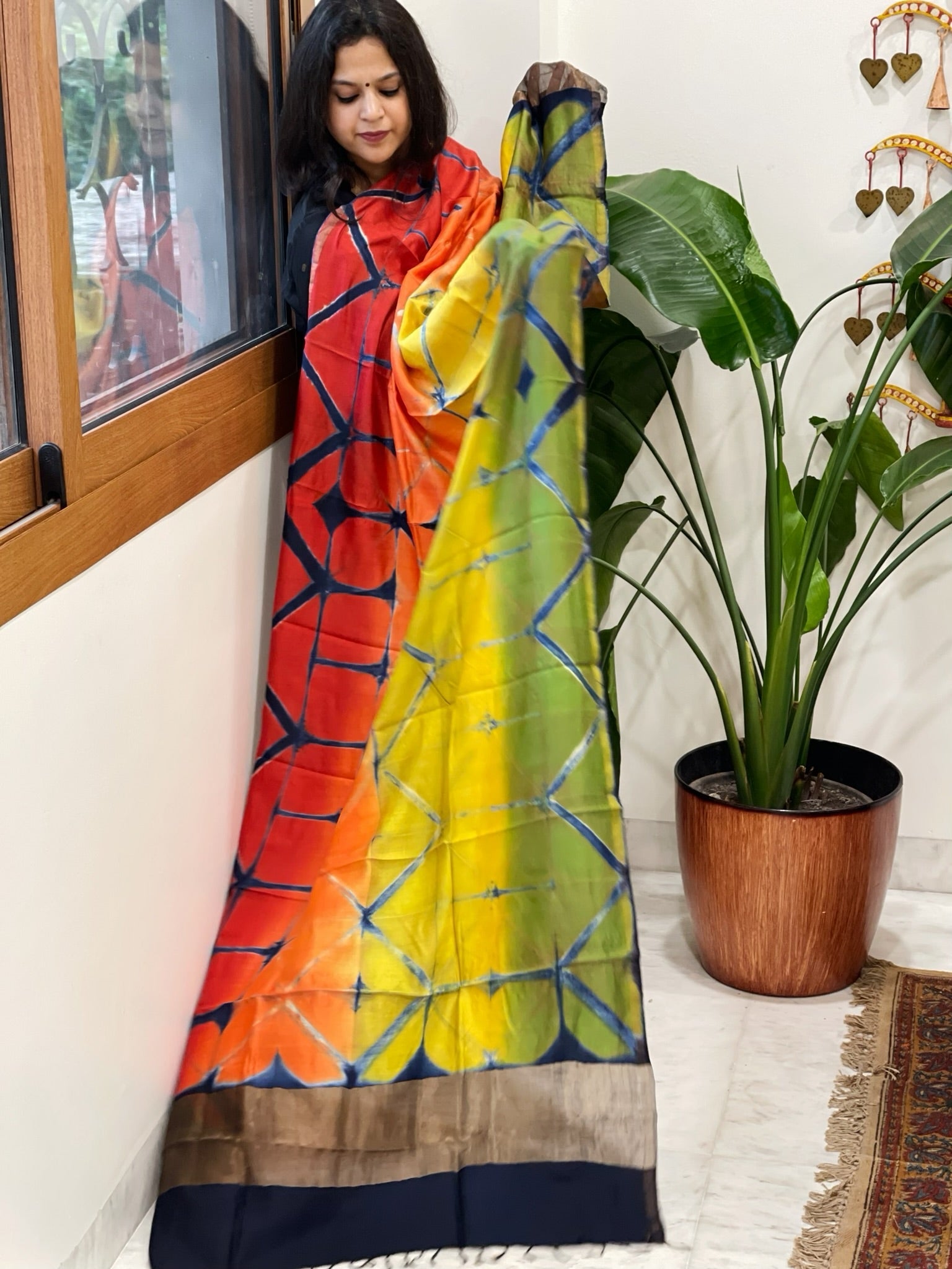Cotton Silk Clamp Dyed Dupatta - Masakalee