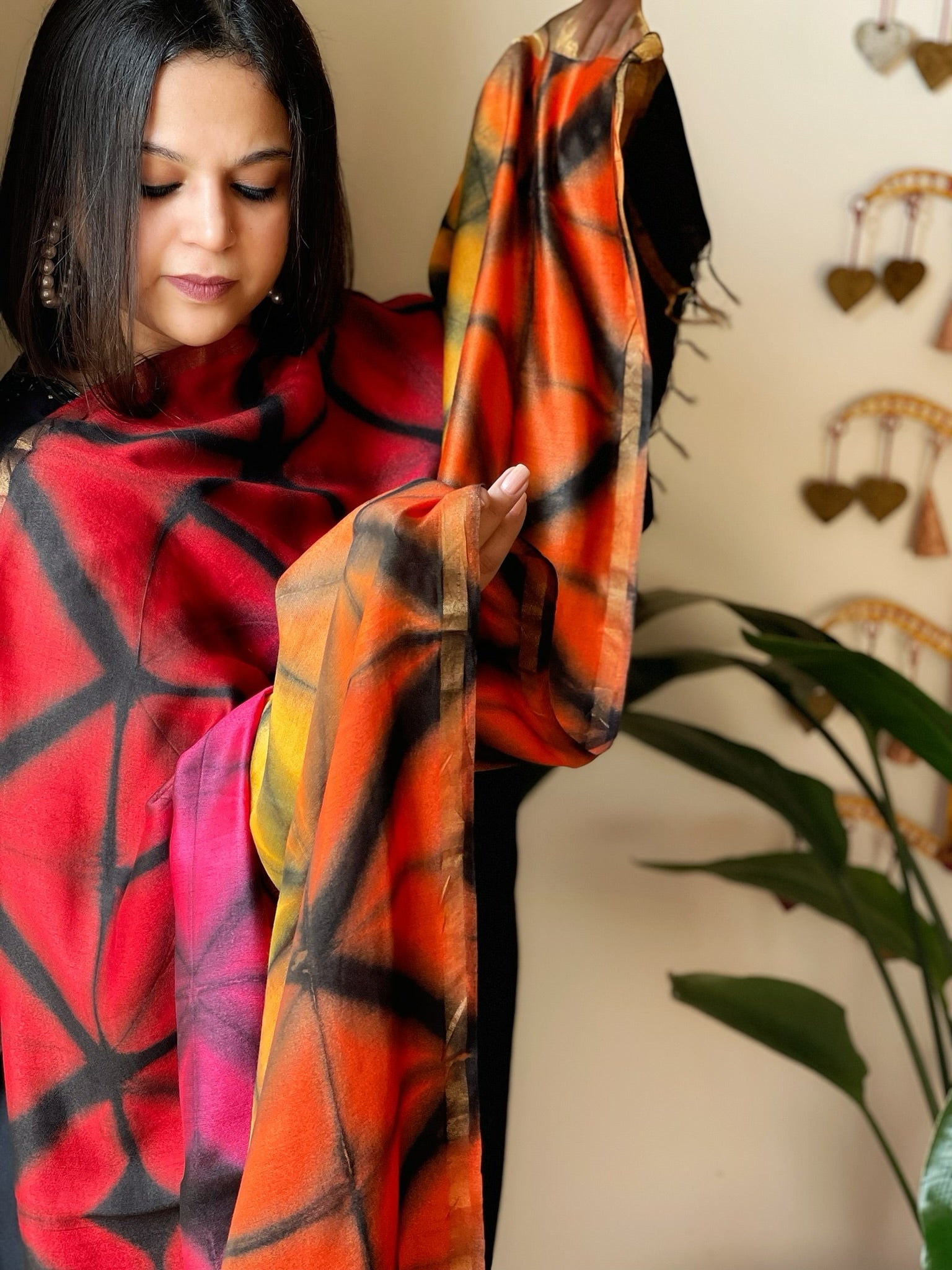 Cotton Silk Clamp Dyed Dupatta - Masakalee