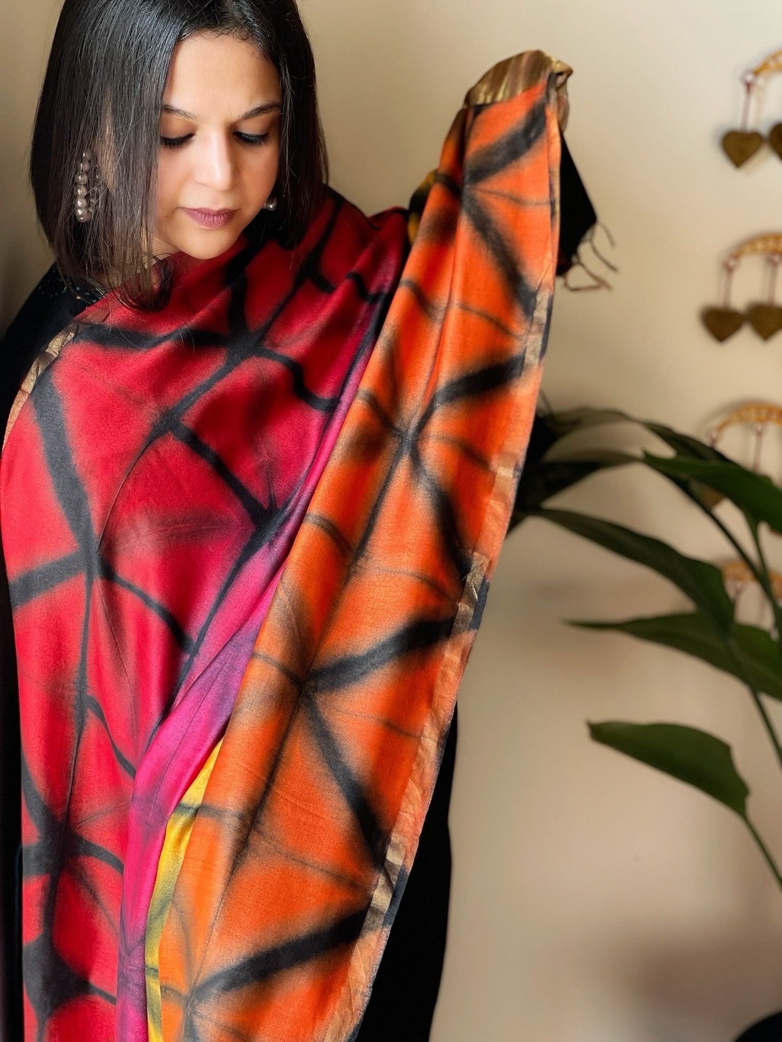 Cotton Silk Clamp Dyed Dupatta - Masakalee