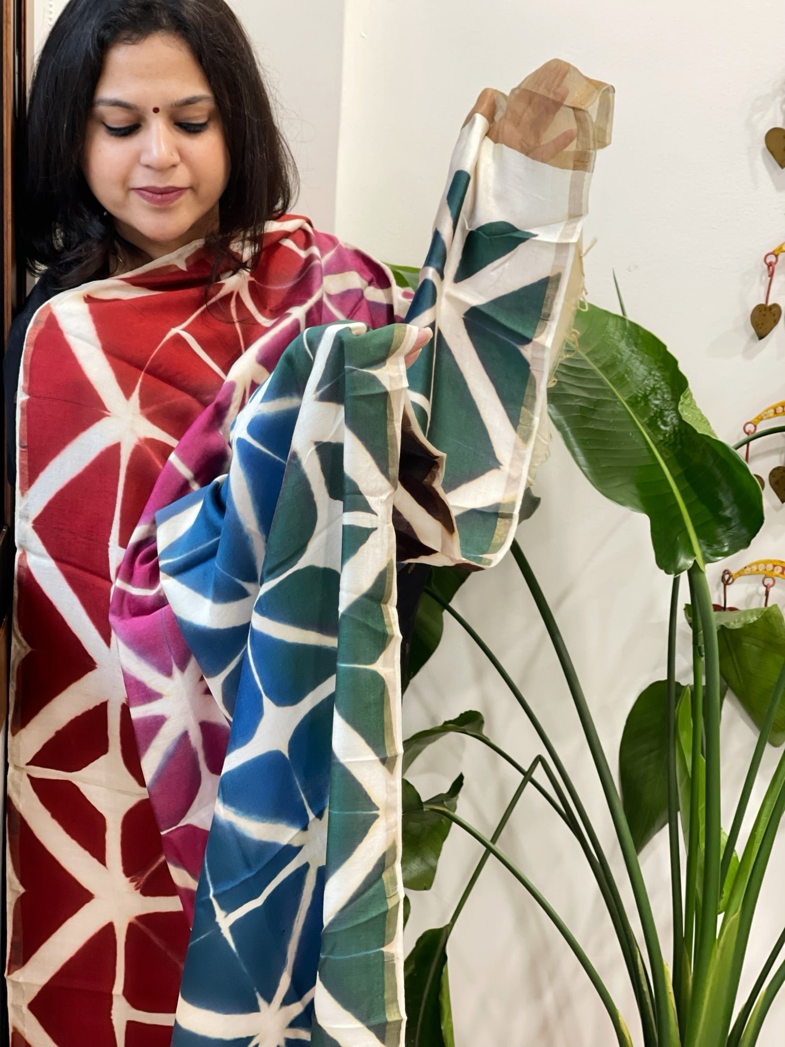 Cotton Silk Clamp Dyed Dupatta - Masakalee