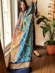 Cotton Silk Clamp Dyed Dupatta - Masakalee