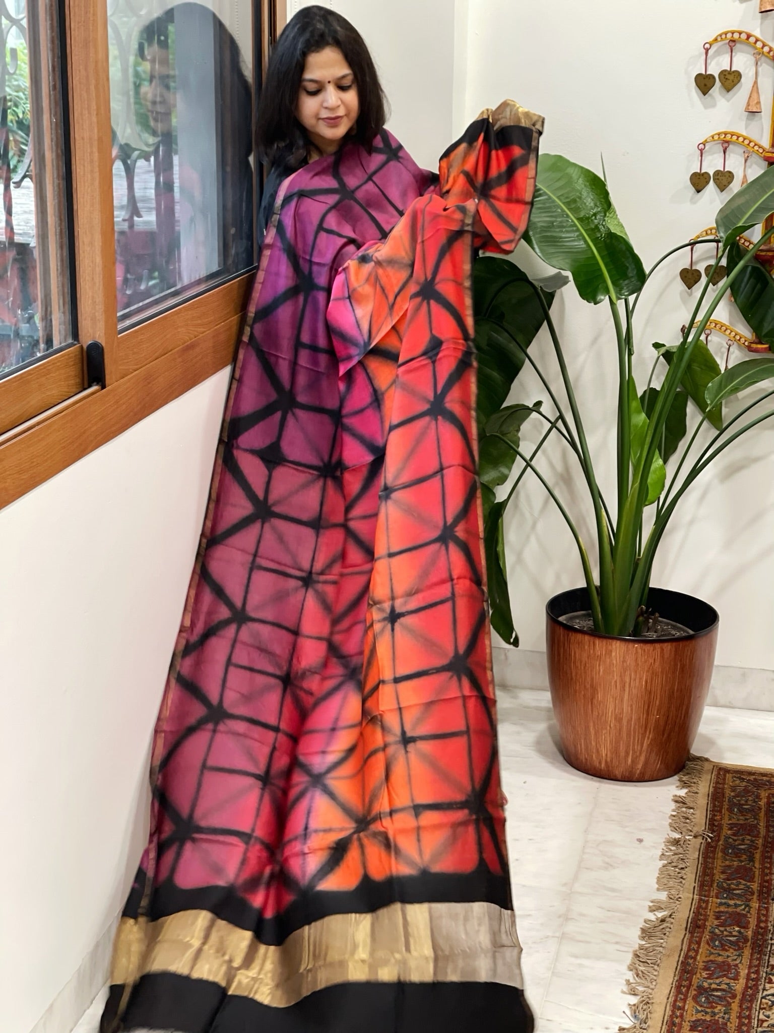 Cotton Silk Clamp Dyed Dupatta - Masakalee