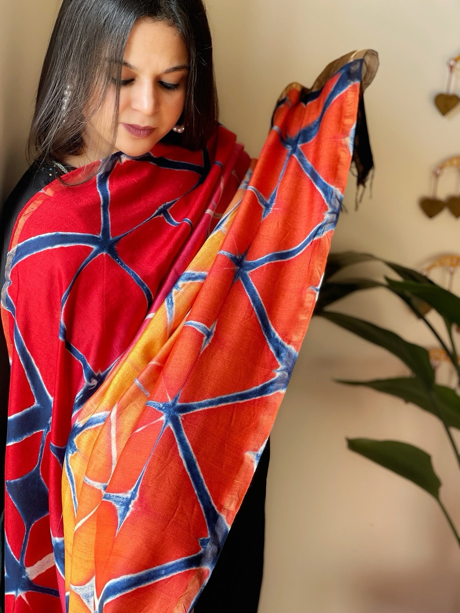 Cotton Silk Clamp Dyed Dupatta - Masakalee