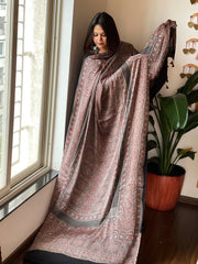 Designer Handblock Ajrakh Dupatta on Silk - Masakalee