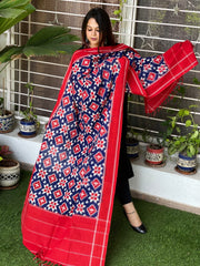 Double Ikat Telia Rumal Dupatta in Cotton - Masakalee