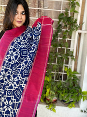 Double Ikat Telia Rumal Dupatta in Cotton - Masakalee