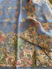 Dupatta Set (Kurta+Dupatta) with Thread Embroidery in Pure Organza - Masakalee