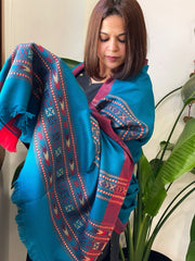 Firozi Woven Kullu Woollen Shawl - Masakalee