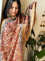 Handblock Printed Dupatta in Chennuri Cotton Silk - Masakalee