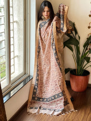 Handblock Printed Dupatta in Chennuri Cotton Silk - Masakalee