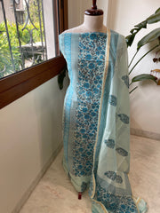 Handblock Printed Suit Set in Mul Cotton - Masakalee