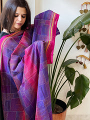 Handmade Kantha Dupatta in Silk - Masakalee