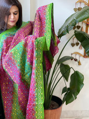 Handmade Kantha Dupatta in Silk - Masakalee