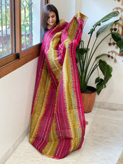 Handmade Kantha Dupatta in Silk - Masakalee