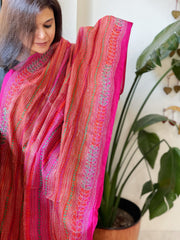 Handmade Kantha Dupatta in Silk - Masakalee