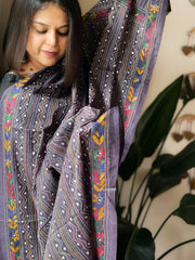 Handmade Kantha Dupatta in Silk - Masakalee