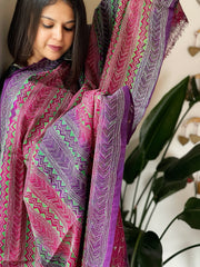 Handmade Kantha Dupatta in Silk - Masakalee