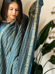 Handmade Kantha Dupatta in Silk - Masakalee