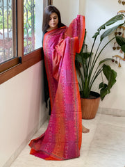 Handmade Kantha Dupatta in Silk - Masakalee