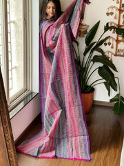 Handmade Kantha Dupatta in Silk - Masakalee