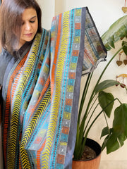 Handmade Kantha Dupatta in Silk - Masakalee