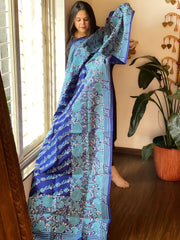 Handmade Nakshi Kantha Dupatta in Pure Silk - Masakalee