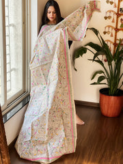 Handmade Nakshi Kantha Dupatta in Pure Silk - Masakalee