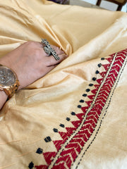 Handmade Nakshi Kantha Saree in Pure Silk - Masakalee