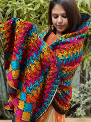 Handmade Phulkari Dupatta in Cotton - Masakalee