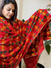 Handmade Phulkari Dupatta in Cotton - Masakalee