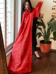 Handmade Phulkari Dupatta in Pure Geecha - Tussar Silk - Masakalee