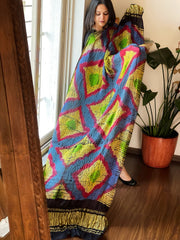 Handmade Shibori Tie Dye Dupatta in Gajji Silk - Masakalee