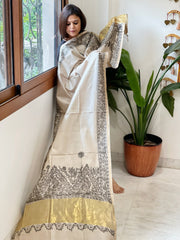 Handpainted Madhubani Dupatta in Pure Chanderi Silk - Masakalee