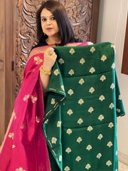 Handwoven Banarasi Suit Set in Pure Silk - Masakalee