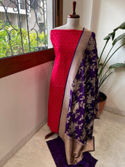 Handwoven Banarasi Suit Set in Pure Silk - Masakalee