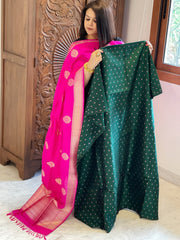 Handwoven Banarasi Suit Set in Pure Silk - Masakalee