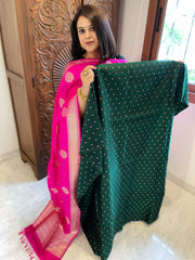 Handwoven Banarasi Suit Set in Pure Silk - Masakalee