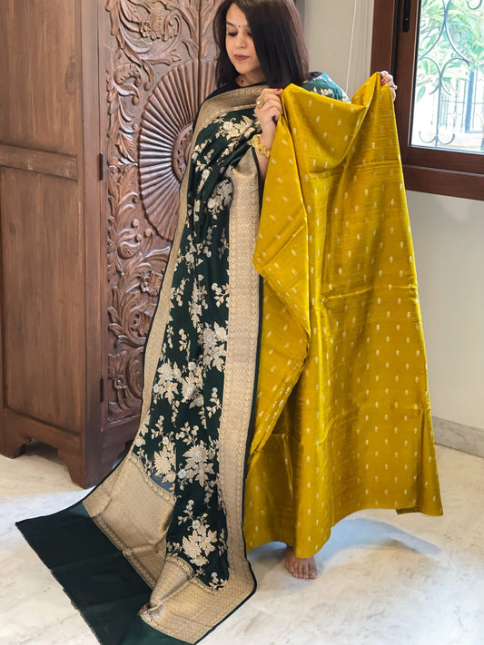 Handwoven Banarasi Suit Set in Pure Silk - Masakalee