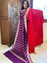 Handwoven Banarasi Suit Set in Pure Silk - Masakalee