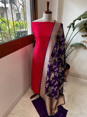 Handwoven Banarasi Suit Set in Pure Silk - Masakalee