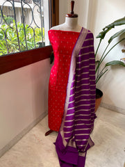Handwoven Banarasi Suit Set in Pure Silk - Masakalee