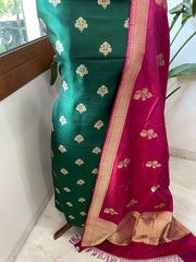 Handwoven Banarasi Suit Set in Pure Silk - Masakalee