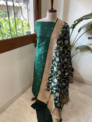 Handwoven Banarasi Suit Set in Pure Silk - Masakalee