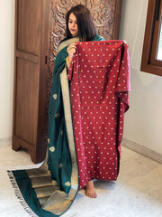 Handwoven Banarasi Suit Set in Pure Silk - Masakalee