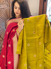 Handwoven Banarasi Suit Set in Pure Silk - Masakalee