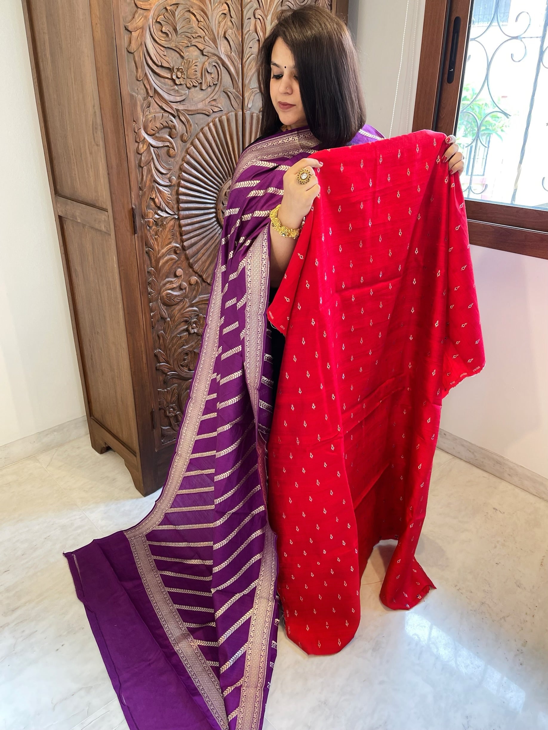 Handwoven Banarasi Suit Set in Pure Silk - Masakalee