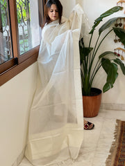 Handwoven Chanderi Dupatta with Self Design - Masakalee
