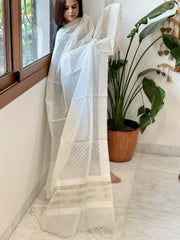 Handwoven Chanderi Dupatta with Self Design - Masakalee