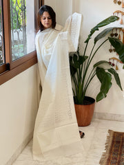 Handwoven Chanderi Dupatta with Self Design - Masakalee